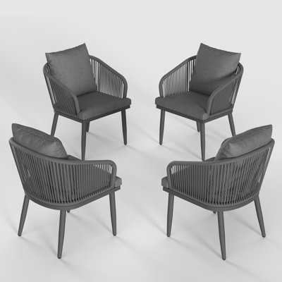 Outdoor Patio Dining Armchair with Cushion