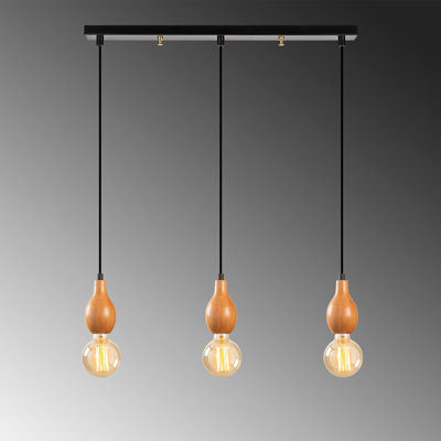 Luminaire suspendu pour îlot de cuisine 3 lumières Henline