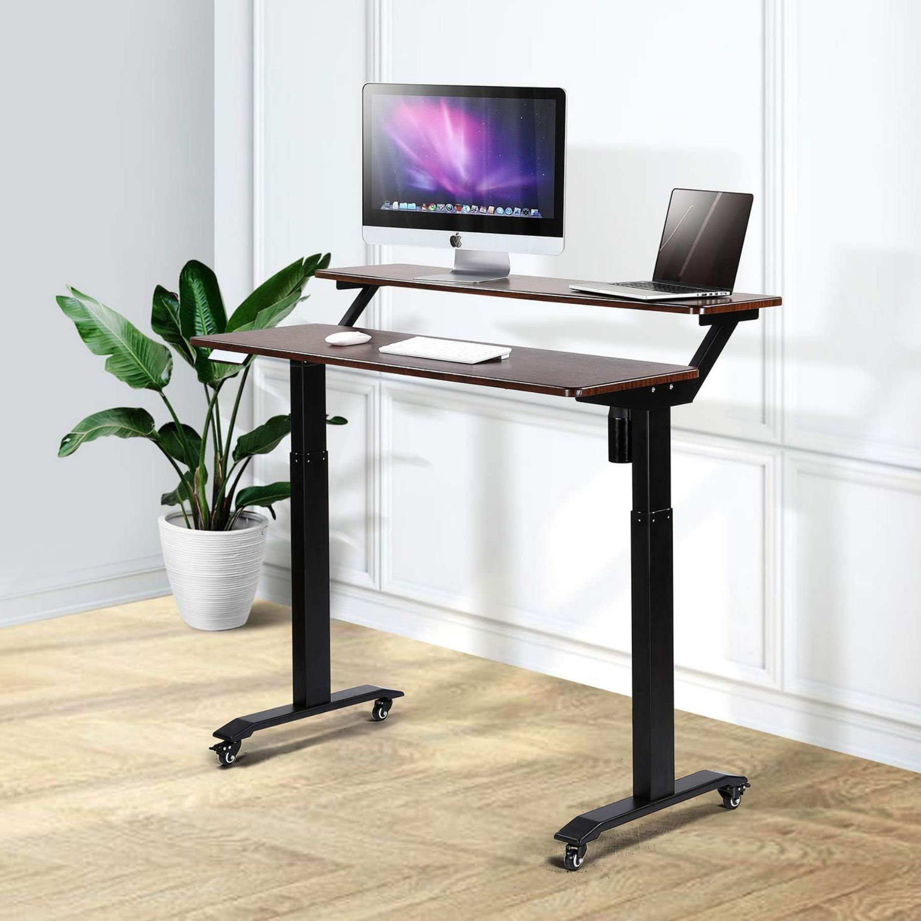 17 Stories Malumbo 47.25'' W Height Adjustable Rectangle Standing Desk ...