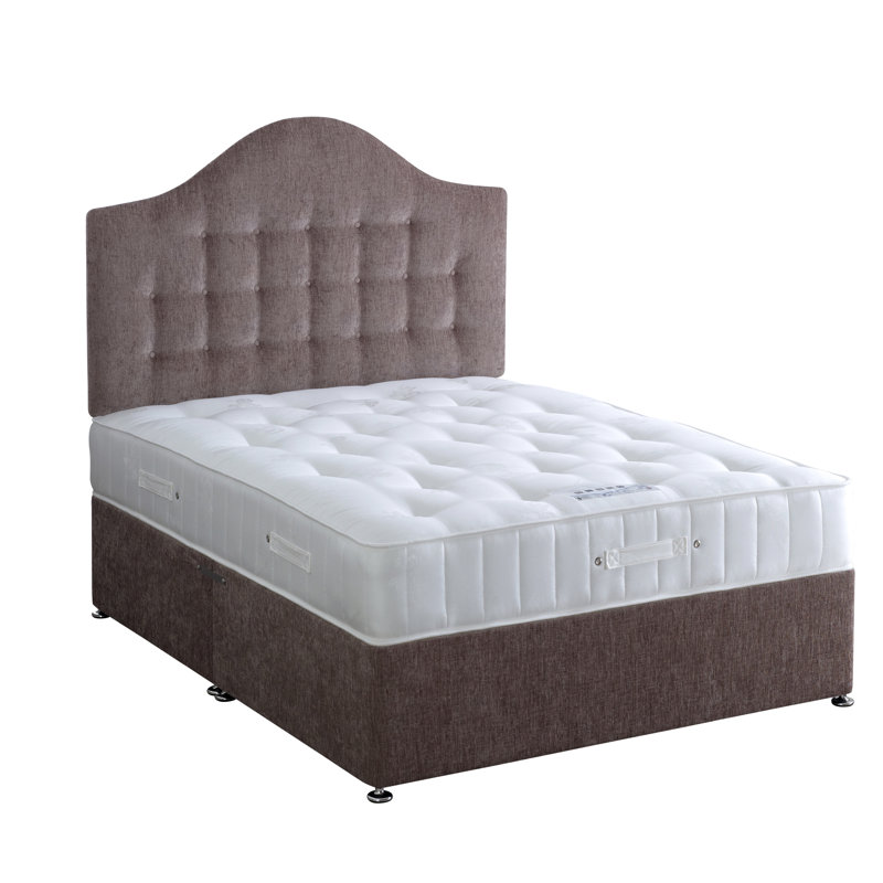 Chesney Pocketsprung Divan Bed Set, Single (3'), Beige, 2 Drawers
