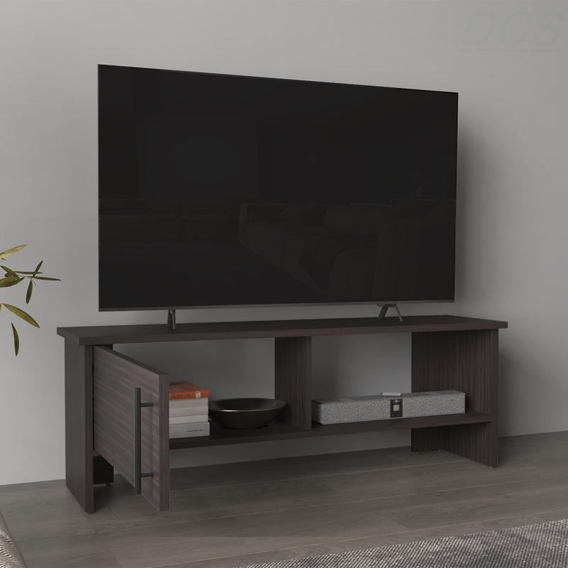Meuble télé, 1 porte, 1 tablette, meuble télé