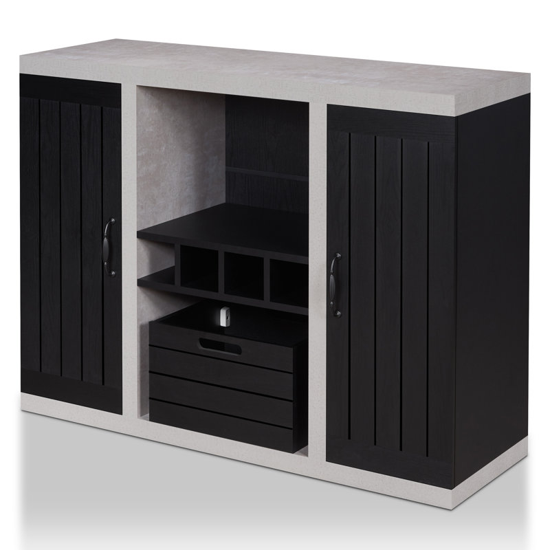 Vando 47.25" Width Multi-Storage Buffet, Black