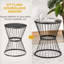Table d'appoint de jardin en acier 16 po Outsunny, table de bout de jardin avec sablier, table d'appoint pour l'extérieur et l'intérieur, noir