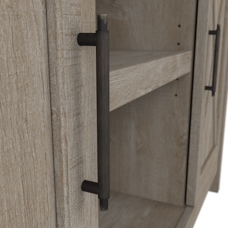 Huckins 46.22 " Wide Hall Tree with Shoe Storage and Shelves, Washed Gray