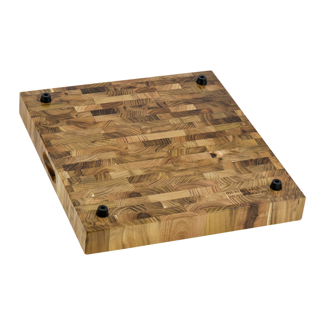 Ruvati 17 x 16 x 2 inch thick Teak Butcher Block Solid Wood Large Workstation Cutting Board Ruvati