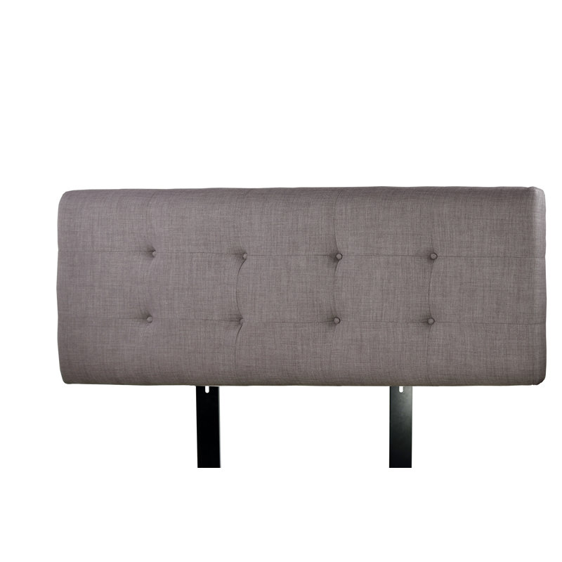 Upholstered Headboard, Full, Gray/Red Tint