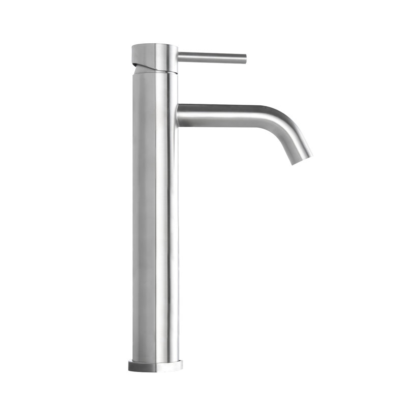 Robinet de lavabo de salle de bain d'aspect nickel brossé - Robinet de salle de bain moderne à une poignée, Nickel brossé