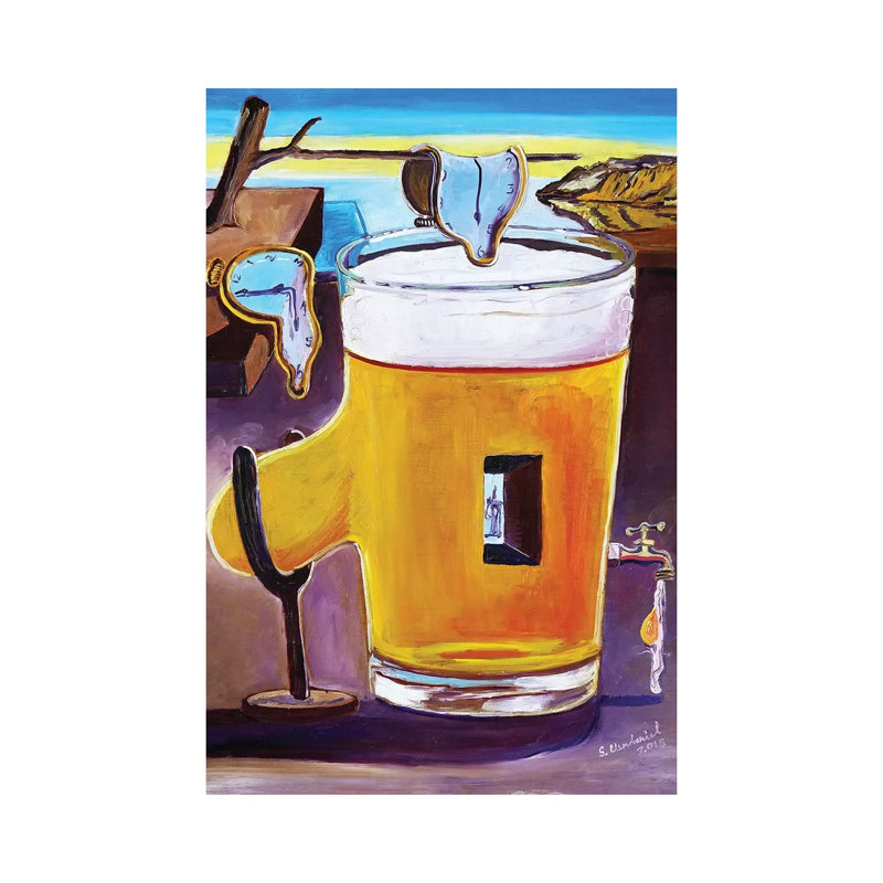 Dali Pint by Scott Clendaniel - Wrapped Canvas Print, 20.32 cm H x 30.48 cm W