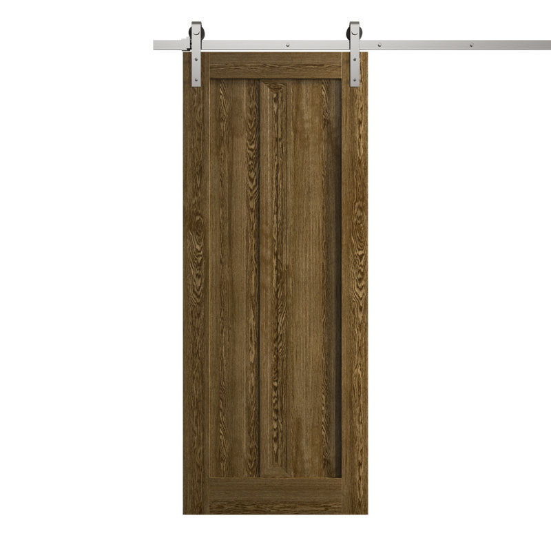 Porte de grange moderne | Ego 5006 | Ensemble de quincaillerie lourde Silver Rail Track | Portes intérieures solides