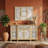 59.1" W Sideboard Cabinet Buffet Storage Cabinet With Wall Hanging Decorations