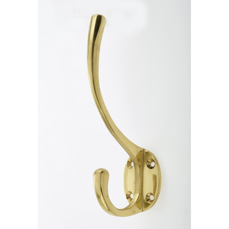 Curtin Metal Wall Wall Hook, Polished Brass