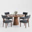 Ensemble de table de salle à manger 43 po avec chaises rembourrées 2/4/6, ferme moderne pour la salle à manger et la cuisine-476892445-476892444-476892440
