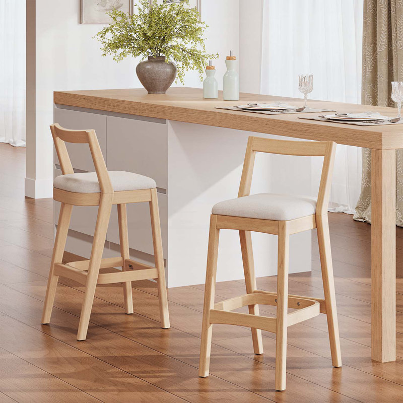 Chaises d'appoint d'intérieur, ensemble de 2, Naturel