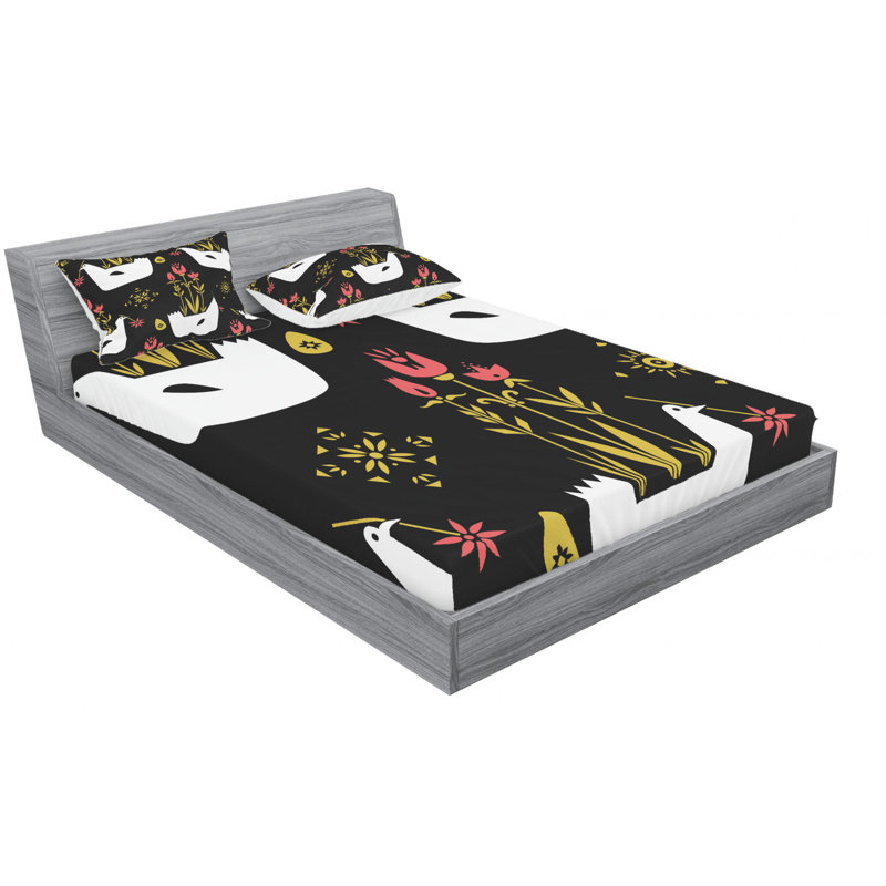 Microfiber Sheet Set, Queen Sheet Set with Fitted Sheet