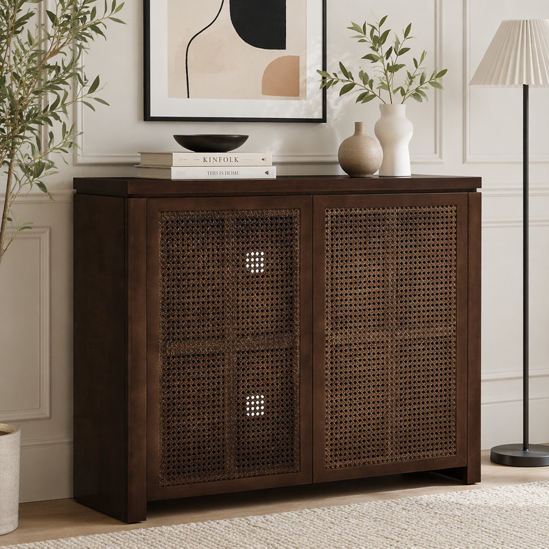 Buffet 39,4 po Mid-Century, L 39,4 po, Noyer