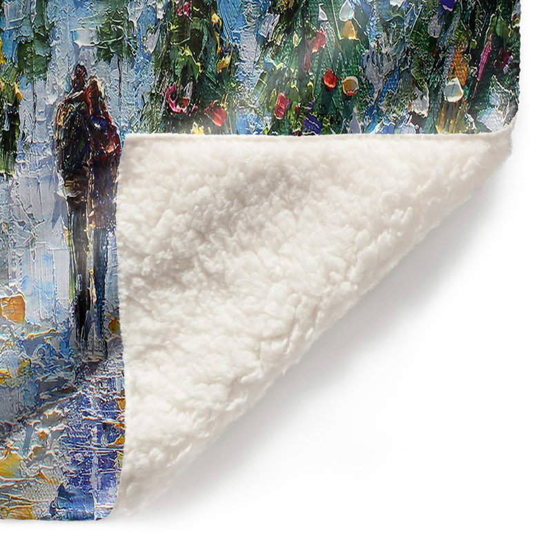 Couverture de noël sherpa doux amour, l 51 po x L 60 po