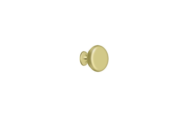 Mushroom Knob, Polished Brass