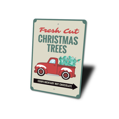 Plaque en aluminium Fresh Christmas Tree