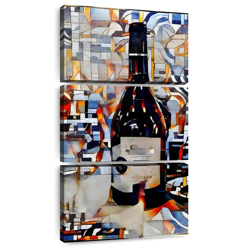 Abstract Wine Bottle, 38" H x 18" W