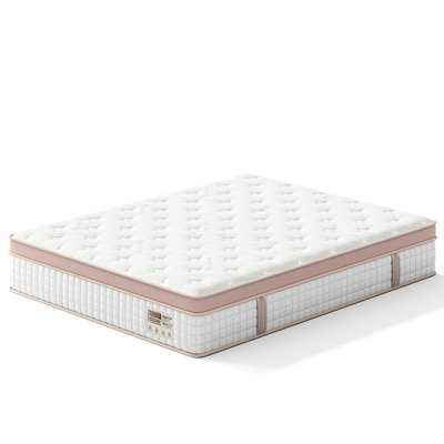 12 Inch Firm Queen Mattress With Gel Memory Foam And Pocket Springs For Spine Alignment Quiet Sleep In Modern Bedroom All Positions Cooling Breathability
