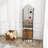 Arched Full-Length Mirror, 3-In-1 Hall Tree Freestanding Body Dressing Mirror Entryway Storage With 2 Drawers For Catchall, Organizer, Walnut