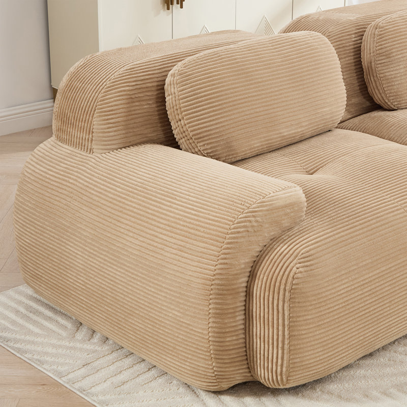 Canapés modulaires en velours côtelé de qualité supérieure, conception ergonomique pour le confort de la maison