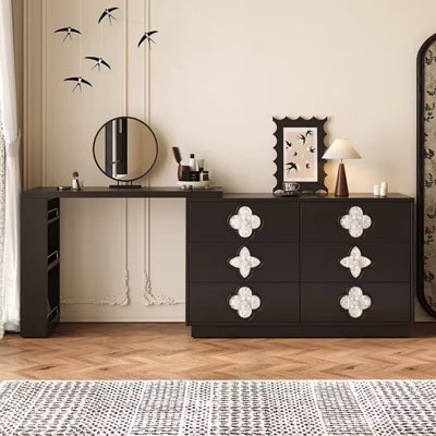 Vintage Black Dresser