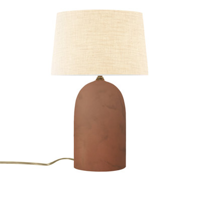 Luminance - Grande lampe portative Kava - Terre cuite - Crème