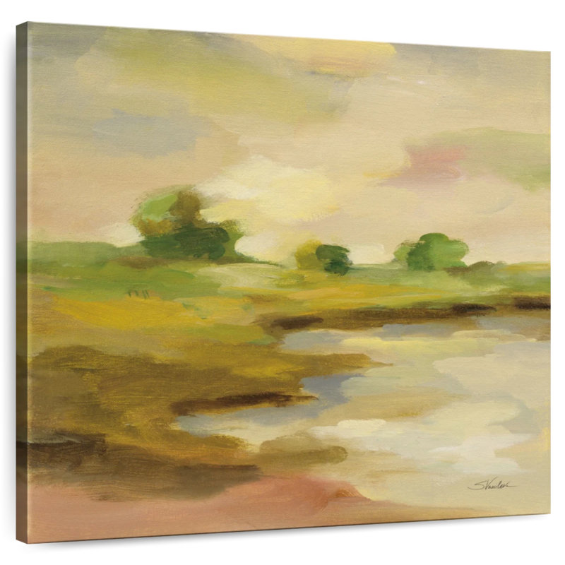 Avery Chartreuse Fields II, 33'' H x 33'' W