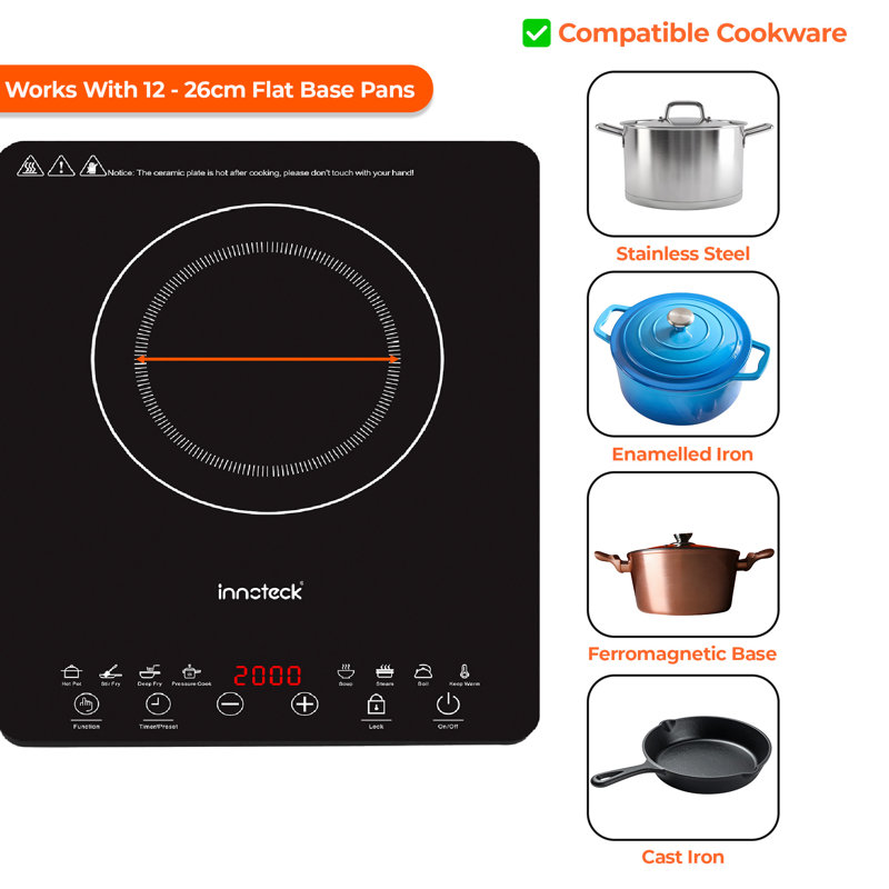 Innoteck Kitchen Pro 2000 Watt Single Portable Induction Hob