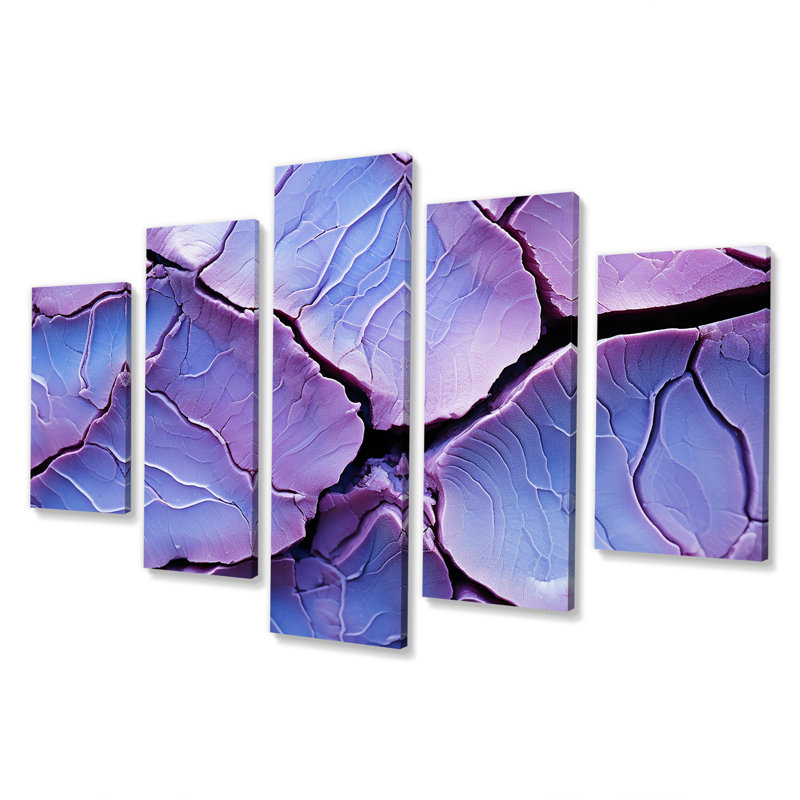 «Purple Stone Geode Volcano I», ensemble de décorations murales multipodes en géode de pierre