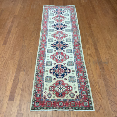  Handmade Kazak Wool Runner