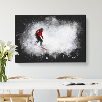Snowboarding - Wrapped Canvas Print