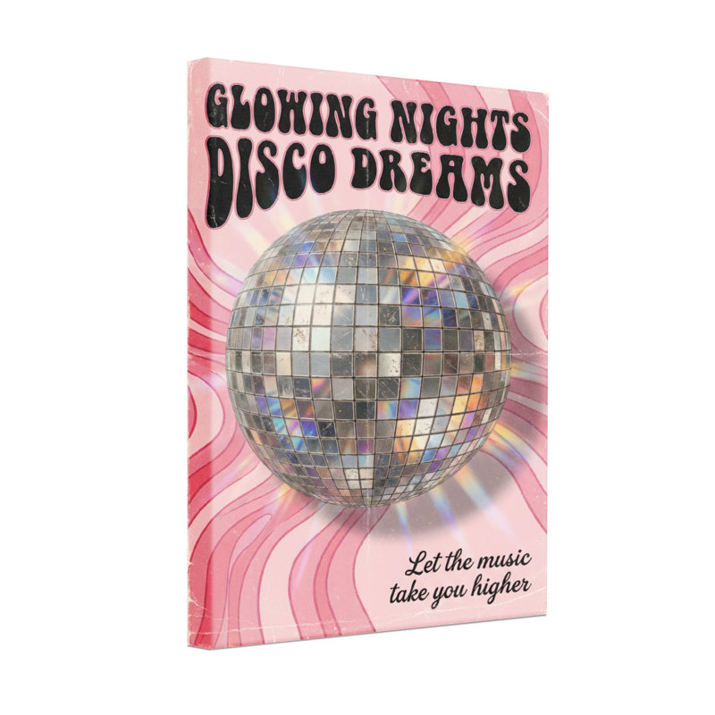 Abstract Glowing Nights Disco Dreams Pattern Print, 18" H x 12" W