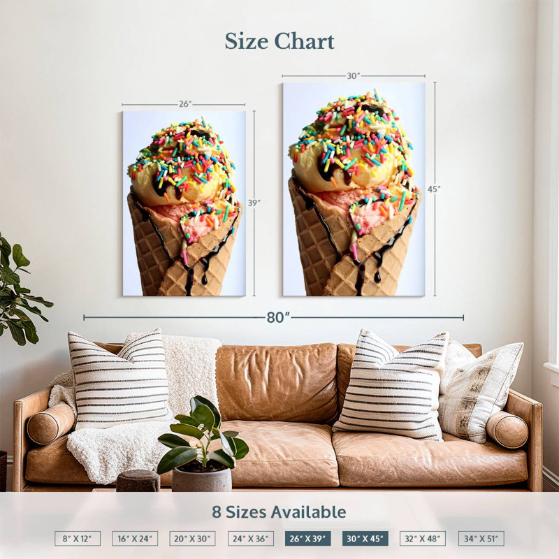 Yarlin Sprinkles On Ice Cream, 45" H x 30" W