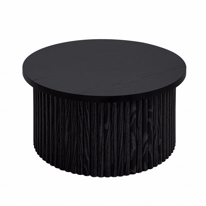 Table basse, table basse ronde, tables d'appoint modernes, Noir