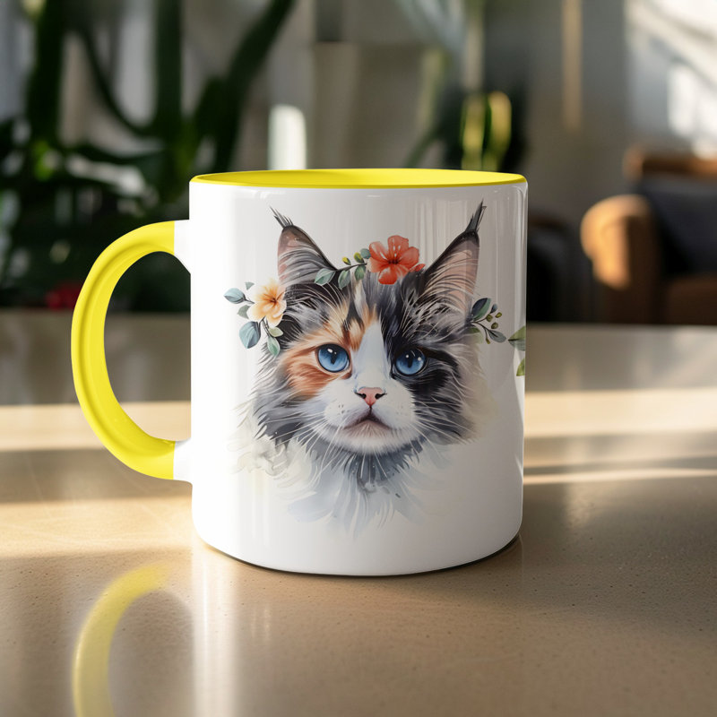 Ceramic Coffee Mug, 1, Yellow