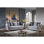 Ressort en zigzag contemporain gris avec structure en bois massif