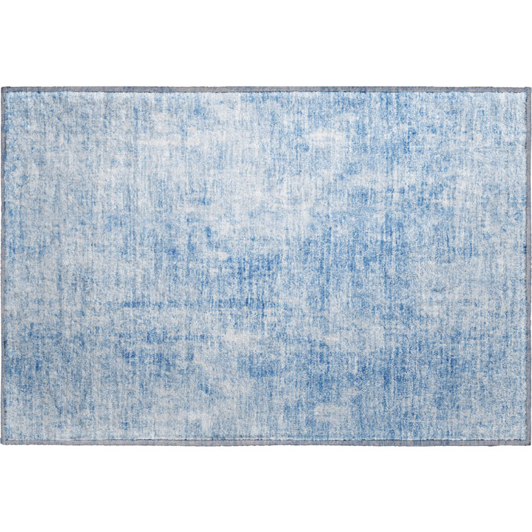 Premium Machine Washable Arnette Blue Rug