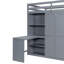 Lit mezzanine avec garde-robe, bureau et tablettes-766893264