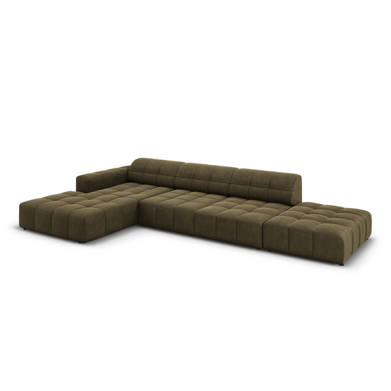 Chicago 5 Seater Corner Sofa, Left Hand Facing, Green