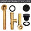 Ensemble de drain de baignoire 14 "en laiton calibre 14 avec un débordement sans trou-98386910