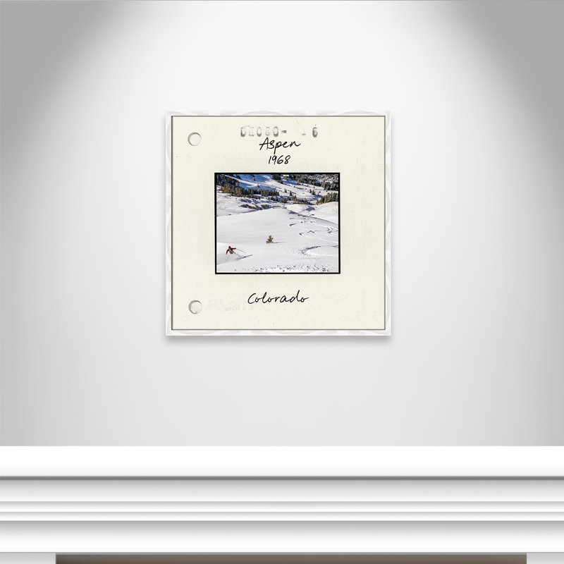 Aspen Print par CAD Designs, 27.5'' W x 27.5'' H, Framed Print, White Woodgrain