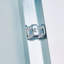 Porte de douche à double glissement de 56 à 60 po x H 60 po, cadre en alliage d'aluminium, verre trempé de 1/4 po (6 mm) d'épaisseur.