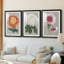 Chrysanthème sur fond gris I - Impression sur mesure encadrée de qualité supérieure - 3 pièces-1102658875-1102658873