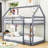 Dealba Twin Over Twin Wooden House-Shaped Bunk Bed With Ladder And Guardrails-1509370509