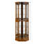 Vitrine en chêne 72 "avec lumières, miroir, étagère réglable à 6 tablettes-1288251211
