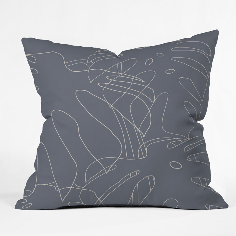 The Old Art Studio Monster Throw Pillow, 18" x 18", Gray