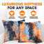  Housse et insert de coussin carré en fausse fourrure