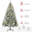Arbre de Noël artificiel de 6 pi avec 660 branches de neige floquées, 350 lumières DEL blanc chaud ou coloré, base en acier-1506144628